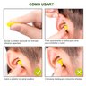 Protetor Auricular Silent Ultra 60 pares:Amarelo - 8