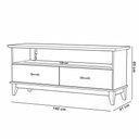 Ver imagem 5 de Rack para Sala de Estar Tv 55 Pol 140cm Madeira Maciça Lira M06 Carvalho Fosco Lyam Decor