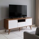 Ver imagem 1 de Rack para Tv até 75 Pol 2 Portas 1 Gaveta Off White