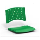 Ver imagem 3 de Kit 02 Cadeiras longarinas PLÁSTICAS 03 Lugares - Cor VERDE - REALPLAST - 23072