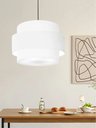 Ver imagem 4 de Lustre Sala de Jantar com Desvio Vivare Md-4398 Cúpula em Tecido 45cm Lustres Vivare Lustre para Sal