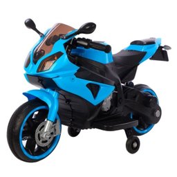 Mini Moto Eletrica Infantil 6V Azul com Som e Luz Bw127Az Importway - 1