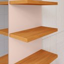 Ver imagem 3 de Espelheira Suspensa Prateleiras Organizadoras Off /Cinamomo e Kit Banheiro 4 Peças Lavabo Cromado