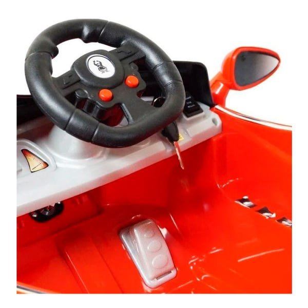 Mini Carro Eletrico Infantil 6V Vermelho com Chave e Controle Bw097Vm Importway - 4