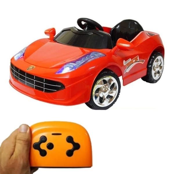 Mini Carro Eletrico Infantil 6V Vermelho com Chave e Controle Bw097Vm Importway