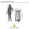 Conjunto Mesa Bistrô Tampo Madeira Maciça Coliseu com 2 Banquetas Barcelona - 4