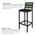 Ver imagem 6 de Conjunto Bistrô Mesa Redonda 2 Banquetas Madeira Maciça Pinus Porta-Gelo Coliseu Verde/Preto