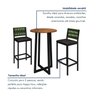 Conjunto Mesa Bistrô Tampo Madeira Maciça Coliseu com 2 Banquetas Barcelona - 5