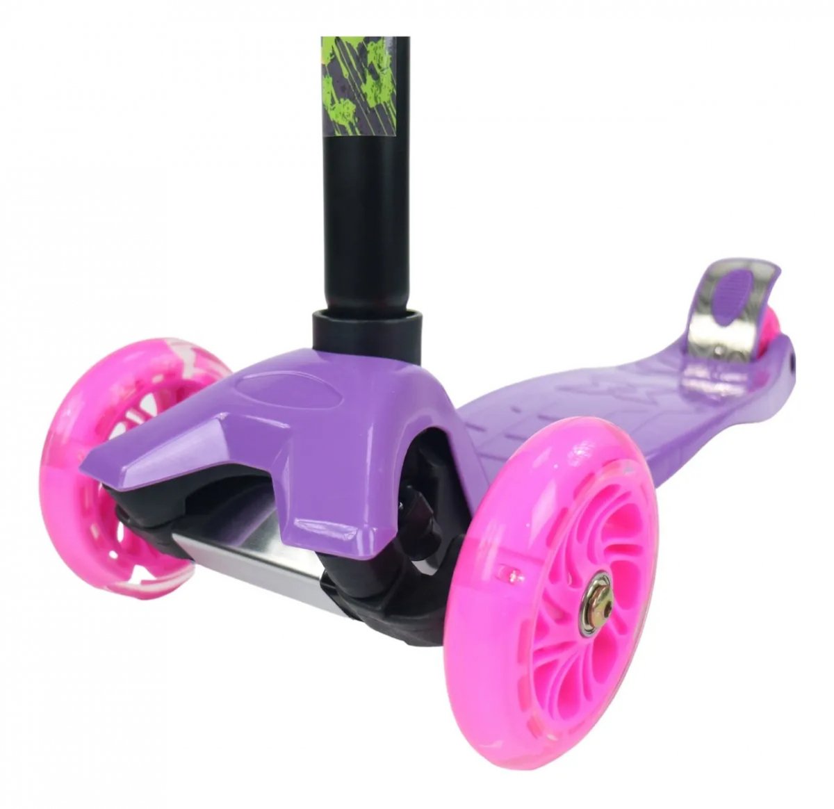 Patinete Infantil Roxo 3 Rodas Luzes Led - DmToys 5666 - 3