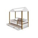 Ver imagem 2 de Cama Casa Sara Branco/Mel com Cama Auxiliar