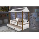 Ver imagem 1 de Cama Casa Sara Branco/Mel com Cama Auxiliar
