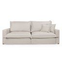 Ver imagem 4 de Sofá Retrátil Reclinável Davi Original com Molas Ensacadas Tecido Linho Cru 2,30m