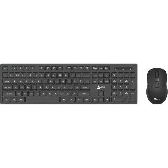 Kit Teclado e Mouse Lecoo Kw201 sem Fio Preto
