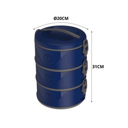 Marmita Térmica Tripla Organizador Térmico 3 Andares 4,5 Lts - 3