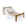 Cama Infantil Luna Branco/Mel com Pés em Madeira - 2