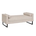 Ver imagem 1 de Recamier Berlim Base Metal 1,20m Corino Bege - Inova Decorações