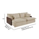 Ver imagem 3 de Sofá Martins M-160 Linho 02 Módulos de 80cm Braço 7cm Estofados Martins