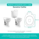 Ver imagem 3 de Assento Sanitário Tampa de Vaso Branco Mdf Laqueado Saveiro para Bacia Celite