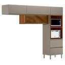 Ver imagem 1 de Cozinha Modulada Proença 3 Peças Torre Quente Nogueira Nude Prime Tx - Demartez