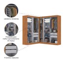 Ver imagem 4 de Quarto Modulado de Canto Madrid com 9 Portas Maxel