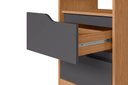 Ver imagem 4 de Mesa de Cabeceira para Quarto com 2 Gavetas Sole - Freijó Titanium - Albatroz