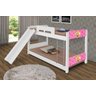 Beliche Solteiro Baixa Princesa com Escorregador com 2 colchões - 1
