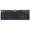 TECLADO USB GAMING REDRAGON BRAHMA PRO MECANICO SWITCH AZUL K586RGB-PRO PRETO - 1