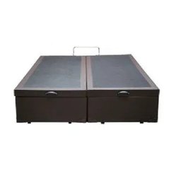Cama Box Baú Queen Bipartido Linhão Marrom Com Pistão A Gás - 1