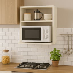 Suporte Microondas Forno Eletrico Prateleira Nicho Parede Organização Cozinha - 12