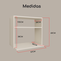 Suporte Microondas Forno Eletrico Prateleira Nicho Parede Organização Cozinha - 9
