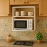 Suporte Microondas Forno Eletrico Prateleira Nicho Parede Organização Cozinha - 3