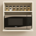 Ver imagem 2 de Suporte Microondas Forno Eletrico Prateleira Nicho Parede Organização Cozinha