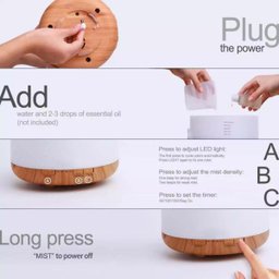 Difusor de aromas elétrico 500ml Led controle remoto:Bivolt - 3