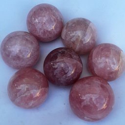 BOLA KIT COM 7 QUARTZO ROSA DE 4,1 A 5 CM PESO 974GR BOLAS DE 4,3 A 5CM PESO 974GR - 2