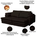 Ver imagem 3 de Sofá Decorativo Sala de Estar Marselha Retrátil Elétrico 2 Lugares 175cm Couro Marrom - Mozzelar