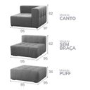 Ver imagem 3 de Sofá Modular 4 Modulos 100cm Burgos