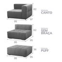 Ver imagem 3 de Sofá Modular 4 Modulos 100cm Burgos