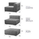 Ver imagem 3 de Sofá Modular 4 Modulos 100cm Burgos