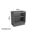 Ver imagem 3 de Balcão de Cozinha Modulado C/ Tampo Ciela R625 C/ 2 Portas 80cm Canela - Kappesberg