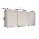 Ver imagem 5 de Armário Aéreo Cozinha Essenza 3 Portas 100% Mdf Branco Fosco - Panorama Móveis