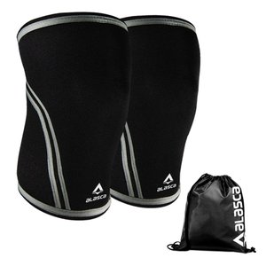 Par de Joelheira Ironbrace Alasca - Neoprene 7 Mm com Costura Ultra Reforçada:xg/preto/unissex