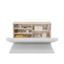 Ver imagem 4 de Cabeceira box Solteiro 0,88 Isis Amarula com Painel Class Branco - Framar Móveis