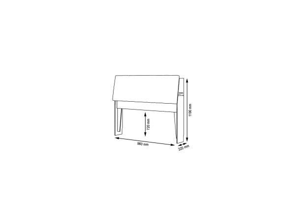 Cabeceira box Solteiro 0,88 Isis Branco com Painel Class Branco - Framar Móveis - 5