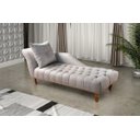 Ver imagem 2 de Divã Recamier Chesterfield Anna 160cm Lado Esquerdo Linho Cinza