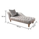 Ver imagem 3 de Divã Recamier Chesterfield Anna 160cm Lado Esquerdo Linho Cinza