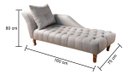 Ver imagem 3 de Divã Recamier Chesterfield Anna 160cm Lado Esquerdo Linho Cinza