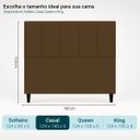 Ver imagem 4 de Cabeceira Classic Casal 140cm para Quarto Cama Decorativa Moderna Elegante Suede Marrom