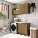 Ver imagem 1 de Lavanderia Modulada Kappesberg Celeste 3 Peças Nogueira 160cm