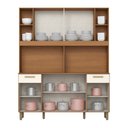 Ver imagem 3 de Kit Armário de Cozinha Compacta Melinda B130 Briz 6 Portas 2 Gavetas Cinamomo Off White Henn