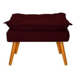 Poltrona com Puff Opala Suede Bordô Su Decor - 3